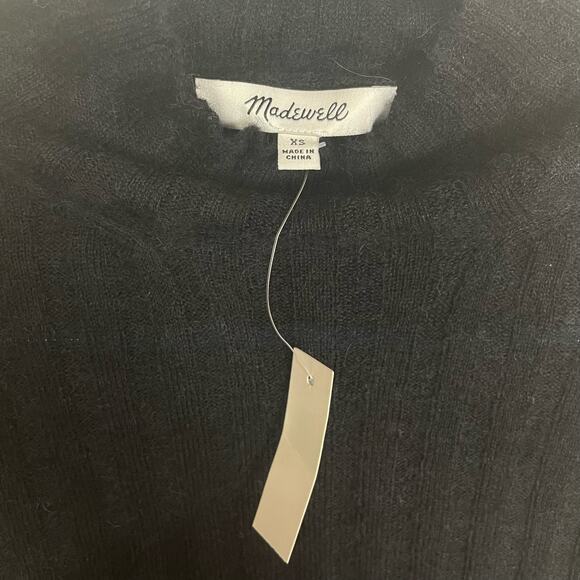 Madewell Harry Sheer Alpaca Mock Neck Lightweight Shirt US Women's XS New - Picture 4 of 6